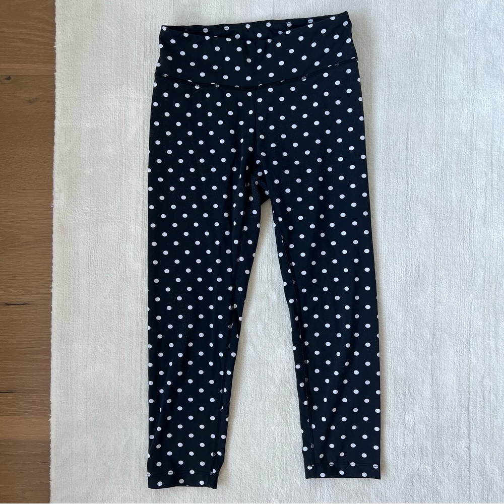 Kira Grace cropped black and white polka dot leggings XS